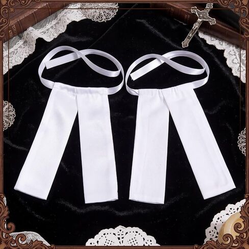 Twistover 2 Pcs Clergy Collars for Men Women, Priest Neck Collar Tabs White Lawyer Tab Tie Barrister Band Preaching Neckwear Collar for Clergy Pastor Lawyer Collars in Saudi Arabia