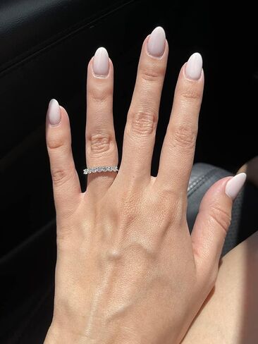 Ladylike Moissanite Bridal Ring Sets for Women 2CT Oval Cut Solitaire Engagement Ring & 0.7CT Half Eternity Wedding Band Rings, Size 7 in Kuwait
