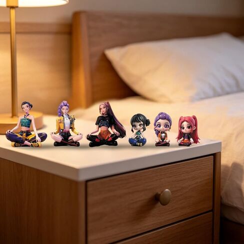 6Pcs Demon Movie Hunters Figure,Character Model Collectable Figure Creative Gift for Fans in Saudi Arabia
