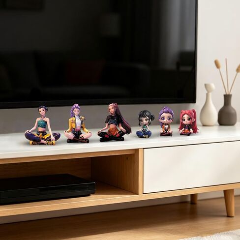 6Pcs Demon Movie Hunters Figure,Character Model Collectable Figure Creative Gift for Fans in Saudi Arabia