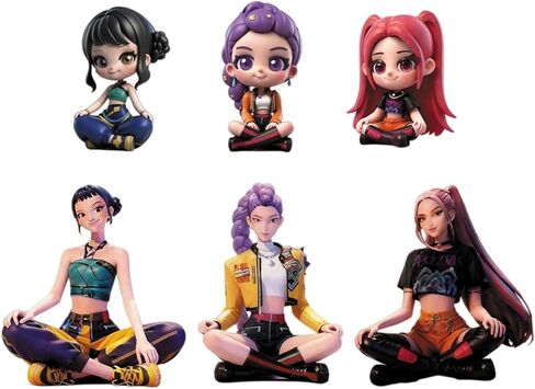 6Pcs Demon Movie Hunters Figure,Character Model Collectable Figure Creative Gift for Fans in Saudi Arabia
