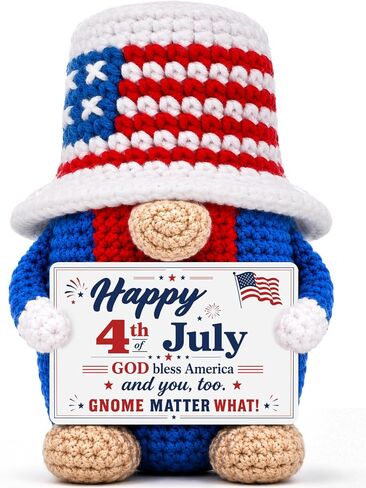 4th of July Independence Decorations - Patriotic USA Independence Day 250th 250 Years Anniversary Merchandise Crochet Gnomes Decor Gifts, Fourth of July Table Home Indoor, God Bless America in Saudi Arabia