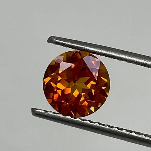 Padparadscha Sapphire Round Orange Color Lab Created Loose Gemstone assorted sizes and packs in Kuwait