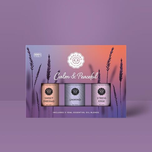 Calm & Peaceful Essential Oil Set | Pure and Natural Essential Oils for Home, Office, Diffuser Perfect for Home and Bedtime Routines | Unwind, Sweet Dreams, and Stress Ease in Kuwait
