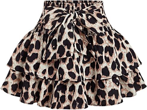 Women's Bow Mini Skirt Y2K Layered Ruffle Short Cake Skirts in Kuwait