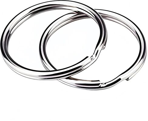 KINGFOREST 100-Pack Split Key Rings (1 Inch/25mm) - Silver Nickel Metal Keychain Rings for Keys, DIY Crafts, Bags & Accessories - Durable Bulk Keyring Hardware with Smooth Edges in Kuwait