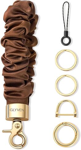Keychain Wristlet, Cute Wristlet Keychains for Women Men, Scrunchie Stretchy Key Chain Wrist Bracelet for Car Keys in Kuwait