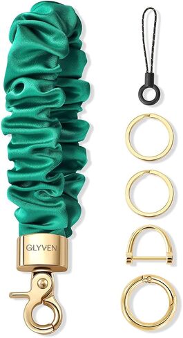 Keychain Wristlet, Cute Wristlet Keychains for Women Men, Scrunchie Stretchy Key Chain Wrist Bracelet for Car Keys in Kuwait