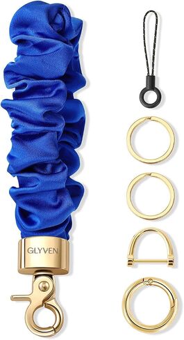 Keychain Wristlet, Cute Wristlet Keychains for Women Men, Scrunchie Stretchy Key Chain Wrist Bracelet for Car Keys in Kuwait