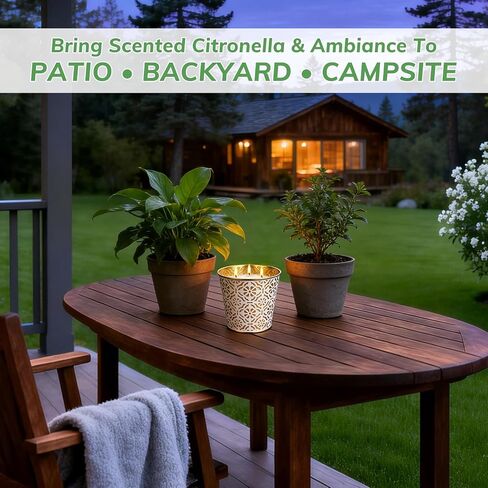 Citronella Candles Outdoor, 28oz Large Citronella Candles - 180 Hours Burn Time, 3-Wicks Outdoor Candle for Patio, Garden, Camping, Yard, Balcony, Summer Party & Home in Saudi Arabia