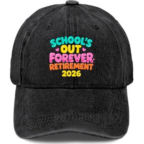 Schools Out Forever Retirement 2026 Hats for Mens Soft Washed Distressed in Kuwait