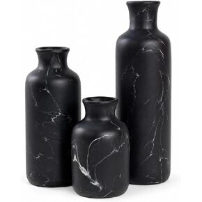 YMXYJM Resin 3 Piece Vase Set, Farmhouse Decor, Home Decorative Vase, Vases for Your Kitchen, Bedroom, Office, Living Room, Bathroom, & Shelf Centerpiece Table Decorations, Green in Saudi Arabia