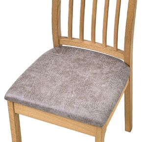 HAOYONG Waterproof Chair Seat Covers with Elastic Ties, Dining Room PU Chair Cover Seats Removable Washable Chair Protector Seat Cushion Slipcovers for Home, Kitchen (2PCS-Grey) in Saudi Arabia
