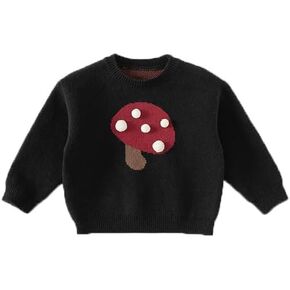 Irsutey Toddler Kids' Deer Printed Knitted Sweater Crew Neck Pullover Cute 3D Pom - Pom Tail for Little Boys & Girls in Saudi Arabia