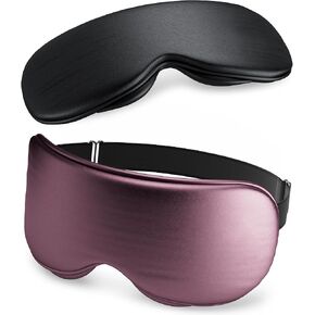 Eye Mask - Sleep Mask for Women & Men, Eye Relief, Improved Sleep, Washable and Travel (Purple & Black) in Saudi Arabia