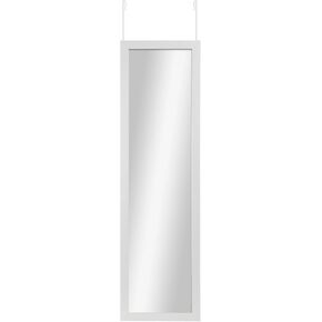 50"x14" Door Mirror, Full Length Wall Mounted, Over The Door Mirror, Full Body, Hanging Rectangle-White in Kuwait