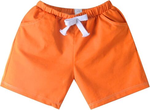 Girls Boys' Athletic Basketball Shorts Cotton Kids Toddler Pull on Casual Jogger Elastic Waistband (2-O, 4-5 Years) in Kuwait