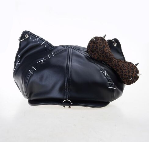 Octagonal Hat Rivet Studded Bowknot Skull Newsboys Caps Painters All Matching Punk Skull for Casual Punk Caps in Saudi Arabia