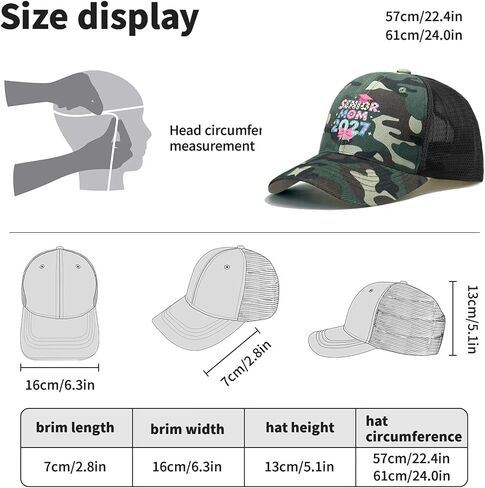 Senior Mom 2027 Hats Cool caps for Men Camo in Kuwait