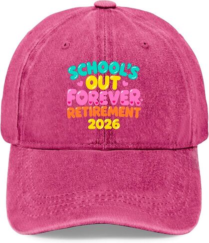 Schools Out Forever Retirement 2026 Hats for Mens Soft Washed Distressed in Kuwait