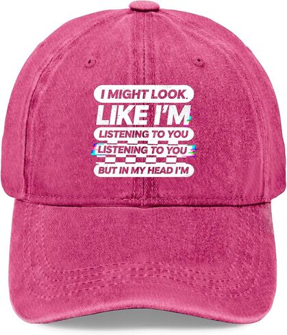 I Might Look Like Listening to You BUT in My I'm Hat for Womens Aesthetic in Kuwait