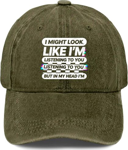 I Might Look Like Listening to You BUT in My I'm Hat for Womens Aesthetic in Kuwait
