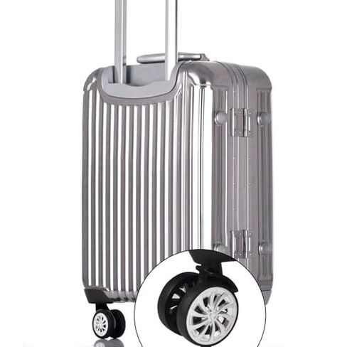 ‌Universal 360° Rotating Luggage Wheels Replacement Casters for Suitcases & Trolleys Repair Kit with Screws‌,1 Pair in Kuwait