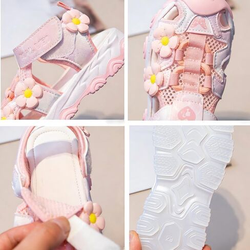 Sandals for Girls Summer Outdoor Athletic Sport Sandals Hiking Beach Casual Closed Toe Adjustable for Walking Shoes Toddler/Little/Big Kids in Kuwait