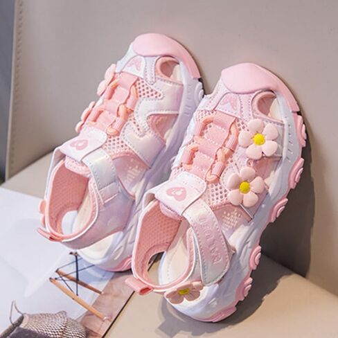 Sandals for Girls Summer Outdoor Athletic Sport Sandals Hiking Beach Casual Closed Toe Adjustable for Walking Shoes Toddler/Little/Big Kids in Kuwait