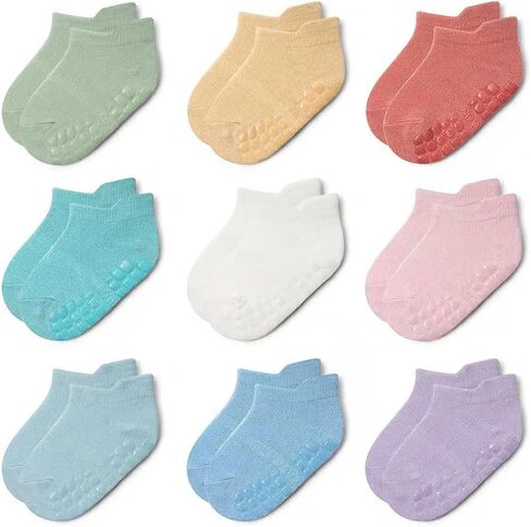 Baby Non Slip Ankle Socks with Grippers for 0 Months-7 Years Old Walking Socks in Saudi Arabia