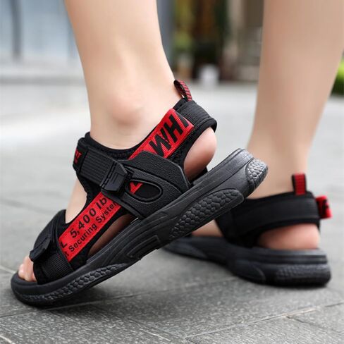 Boys Girls Sandals Kids Adjustable Straps Open-Toe Athletic Summer Hiking Beach Outdoor Sports Sandals for Toddler/Little Kid/Big Kid in Kuwait