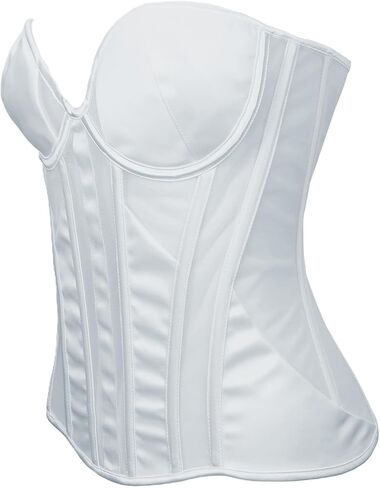 bslingerie Women Mesh See Through Push Up Overbust Bustier Corset Going Out Bra Top in Kuwait