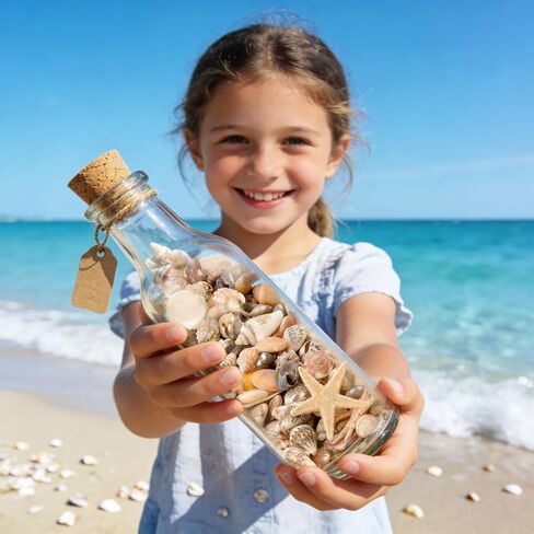 25 Types Small Sea Shells for Crafts, 1800 Pcs Tiny Seashells with Mixed Size Starfish for Crafting Spiral Conch Shells for Crafts Charms for Home Decorations Candle Decor DIY and Beach Vase Filler in Saudi Arabia