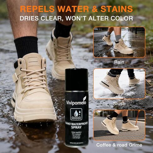 Shoe Protector Spray, Nano Waterproof & Stain Repellent, Invisible Protection for Sneakers, Leather, Suede, Nubuck & Canvas, Daily Use Waterproof Shoe Spray (200ml) in Kuwait