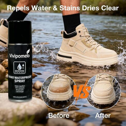 Shoe Protector Spray, Nano Waterproof & Stain Repellent, Invisible Protection for Sneakers, Leather, Suede, Nubuck & Canvas, Daily Use Waterproof Shoe Spray (200ml) in Kuwait