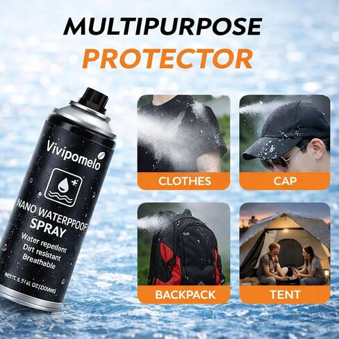 Shoe Protector Spray, Nano Waterproof & Stain Repellent, Invisible Protection for Sneakers, Leather, Suede, Nubuck & Canvas, Daily Use Waterproof Shoe Spray (200ml) in Kuwait