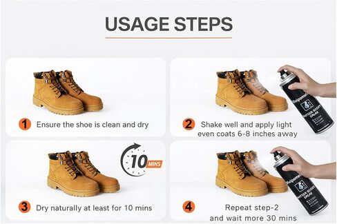 Shoe Protector Spray, Nano Waterproof & Stain Repellent, Invisible Protection for Sneakers, Leather, Suede, Nubuck & Canvas, Daily Use Waterproof Shoe Spray (200ml) in Kuwait