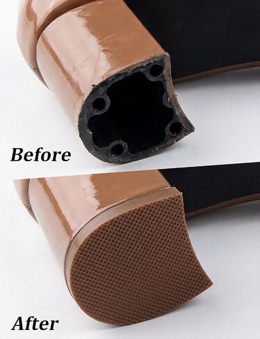 3 Pairs Shoe Heel Repair Rubber Pads, Boot Heel Replacement Cuttable Anti-Slip Shoe Repair Rubber Heels for Women Men Boots 3 mm Thick, Brown in Saudi Arabia