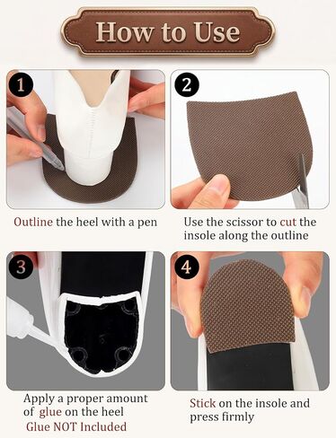 3 Pairs Shoe Heel Repair Rubber Pads, Boot Heel Replacement Cuttable Anti-Slip Shoe Repair Rubber Heels for Women Men Boots 3 mm Thick, Brown in Saudi Arabia