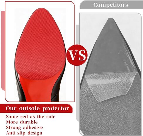 4 Pcs Red Bottom Protectors, Shoe Sole Protector for Heels, Self-Adhesive Red Bottom Shoe Protector Covers Sole Guard for Women Men Shoes in Kuwait