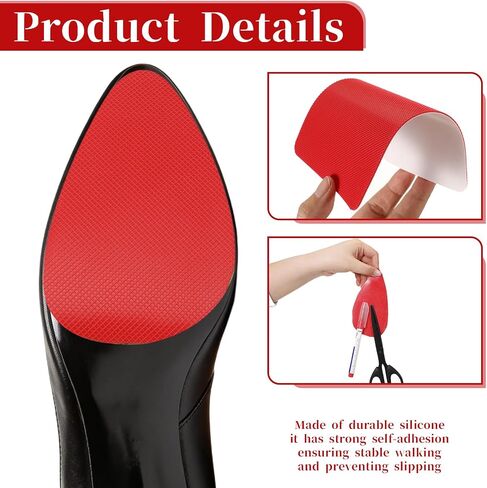 4 Pcs Red Bottom Protectors, Shoe Sole Protector for Heels, Self-Adhesive Red Bottom Shoe Protector Covers Sole Guard for Women Men Shoes in Kuwait