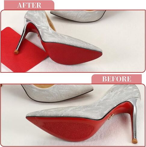 4 Pcs Red Bottom Protectors, Shoe Sole Protector for Heels, Self-Adhesive Red Bottom Shoe Protector Covers Sole Guard for Women Men Shoes in Kuwait