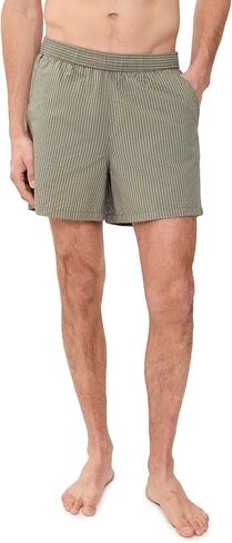Bather Men's Fossil Seersucker Modern Swim Trunks 5" in Saudi Arabia