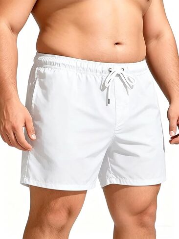 JIHUILAI Men's Big and Tall Swim Trunks Quick Dry Board Shorts Mesh Liner Bathing Suits Beach Shorts for Men Plus Size 3X-6X in Saudi Arabia