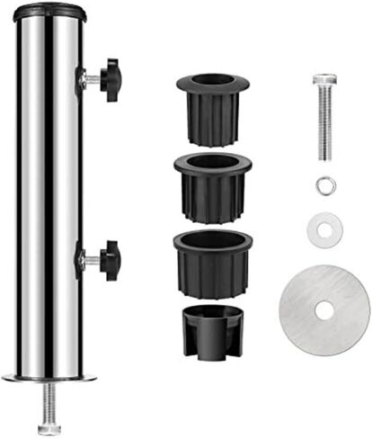 Granite Based Umbrella Stand for Outdoor Stability, Featuring Adjustable PVC Sleeves for Secure Fit in Kuwait