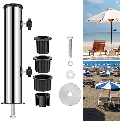 Granite Based Umbrella Stand for Outdoor Stability, Featuring Adjustable PVC Sleeves for Secure Fit in Kuwait