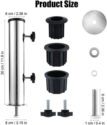 Granite Based Umbrella Stand for Outdoor Stability, Featuring Adjustable PVC Sleeves for Secure Fit in Kuwait
