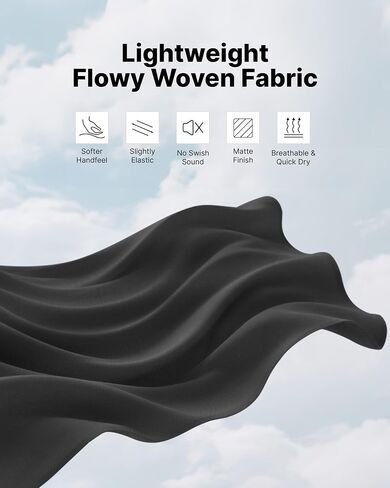 G4Free Lightweight Summer Pants for Women Flowy Wide Leg Pants Elastic Waist Quick Dry Trouser in Kuwait
