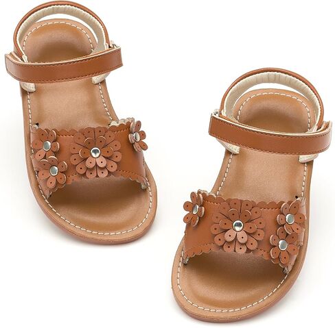Toddler Girl Sandals - Flower Girl Summer Flats Princess Dress Shoes for Weddings Party Holiday in Kuwait