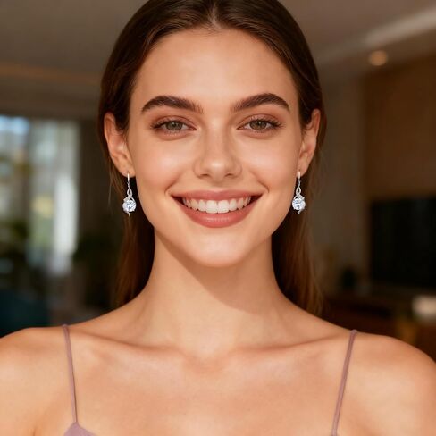 Women‘s Birthstone Jewelry Set S925 Sterling Silver Imitation Diamond Infinity Necklace Earring Birthstone Jewelry Gift for Her in Kuwait